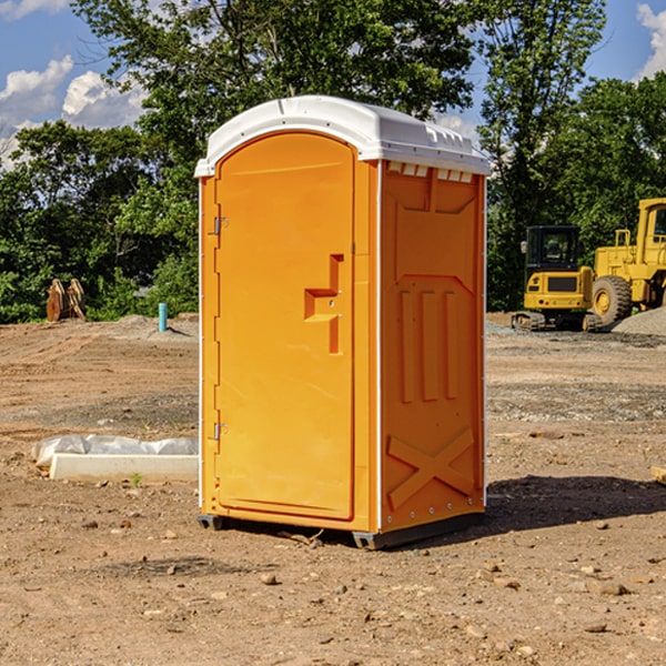 can i customize the exterior of the porta potties with my event logo or branding in River KY